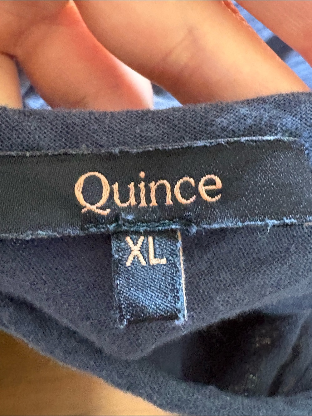 Quince Organic Cotton Tiered Gauze Maxi Dress Navy - Picture 5 of 9